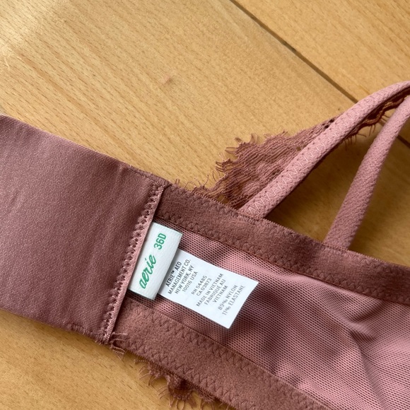 NWT Aerie Real Power Balconette Lightly Lined Eyelash Lace Bra in Meadow Bound - Picture 10 of 11